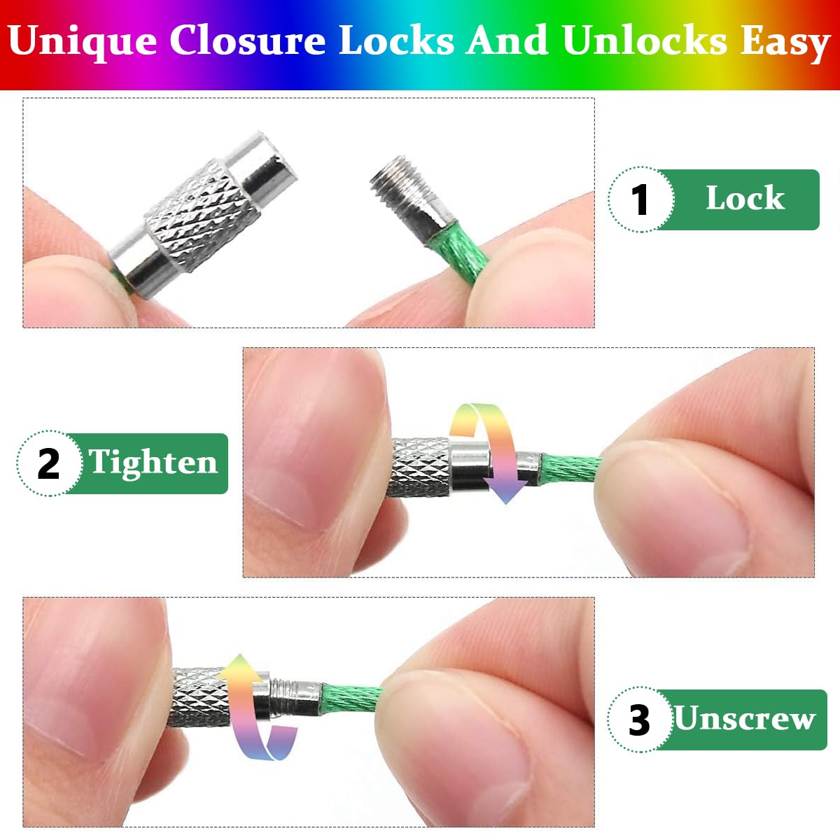 PALAY Keychain Set for Luggage Tags and Kitchen Use with Nylon Coated Steel Wire 48PCS 15cm