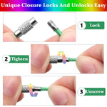 PALAY Keychain Set for Luggage Tags and Kitchen Use with Nylon Coated Steel Wire 48PCS 15cm