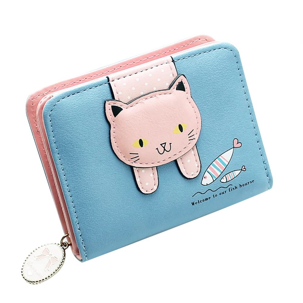 PALAY Small Wallet for Women with 6 Card Slots and Zipper Coin Pocket | PU Leather Black Purse