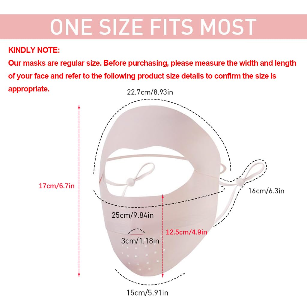 PALAY Face Mask for Sun Protection with UPF 50+ Ice Silk Material for Women | 3PCS