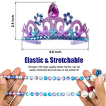 PALAY Jewellery Set for Girls with Crown Necklace Bracelet Earrings and Ring | Ideal Gift for Ages 4–12