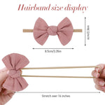 PALAY Bow Headband Set for Baby Girls featuring Soft Elastic Bands | 8PCS Multicolor Gift