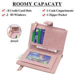 PALAY Small Purse for Women with Bifold Card Organizer and Smooth Zipper | Vibrant Blue PU Leather 5.5x4x0.7 in Wallet