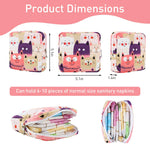 PALAY® Sanitary Pads Storage Pouch Cartoon Canvas Zipper Pouches Storage Pouches Coin Bags Multi-purpose Cartoon Canvas Zipper Pouches Makeup Pouches, 5''x5''