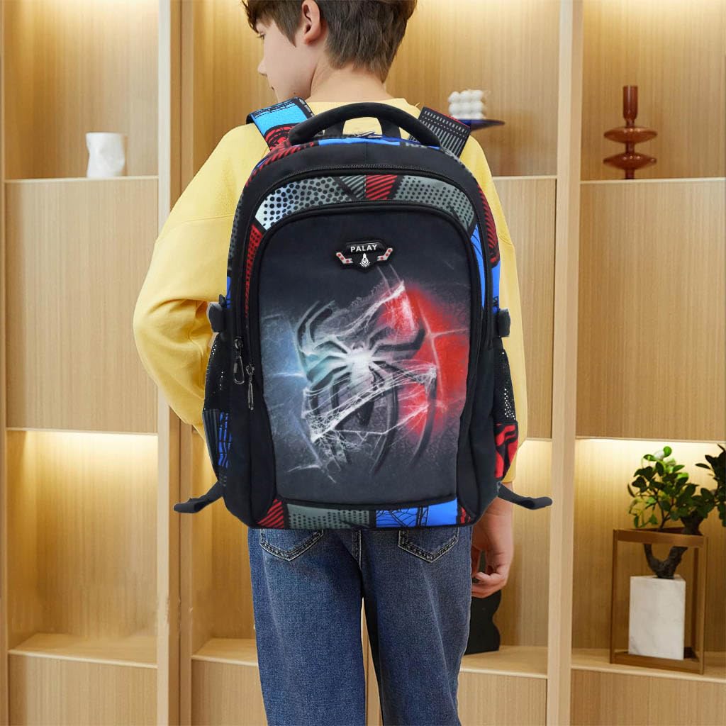PALAY School Backpack with 3 Zipper Compartments and Waterproof Oxford Cloth for Boys 7–12 | Lightweight Ergonomic Bag for School and Outdoor Activities
