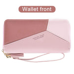 PALAY Women’s Long Wallet with 10 Card Slots and Zip Closure in Pink | Vegan PU Leather Purse