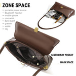 PALAY Shoulder Bag for Women with 28x9x13 cm Design featuring Metal Nubs | Vegan Leather Bronze Hobo