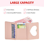 PALAY Women Wallet for Daily Use with 6 Card Slots and Snap Closure | Pink PU Purse