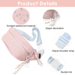 PALAY Waist Bag for Travel with Double Layer Storage featuring Waterproof Nylon Pink Design