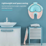 PALAY Inflatable Washing Hair Basin for Elderly and Bedridden with Drain Pipe | Pink Silicone Portable Sink