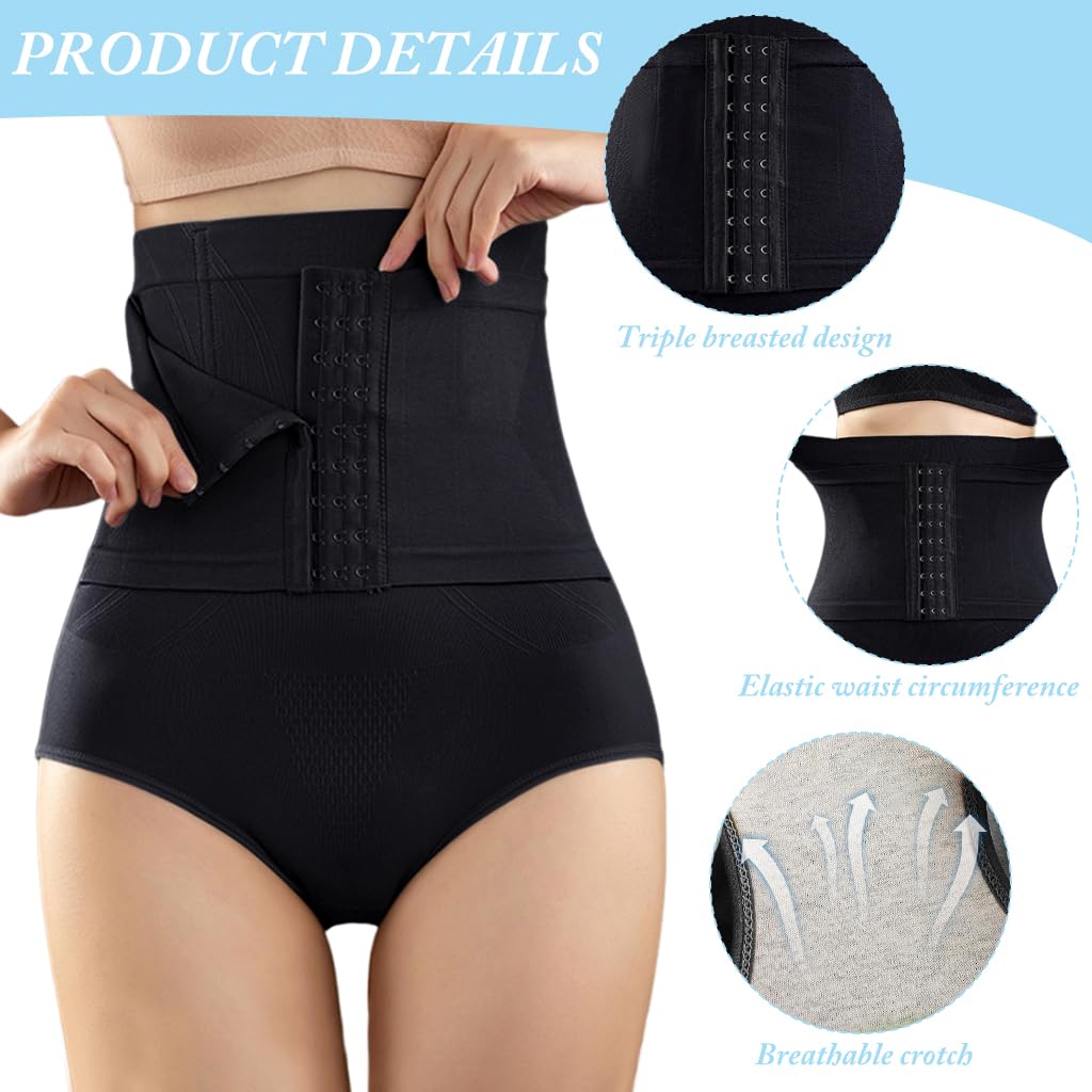 PALAY Women's Shapewear Underwear for Tummy Control featuring 3 Row Buckle & Neoprene Fabric