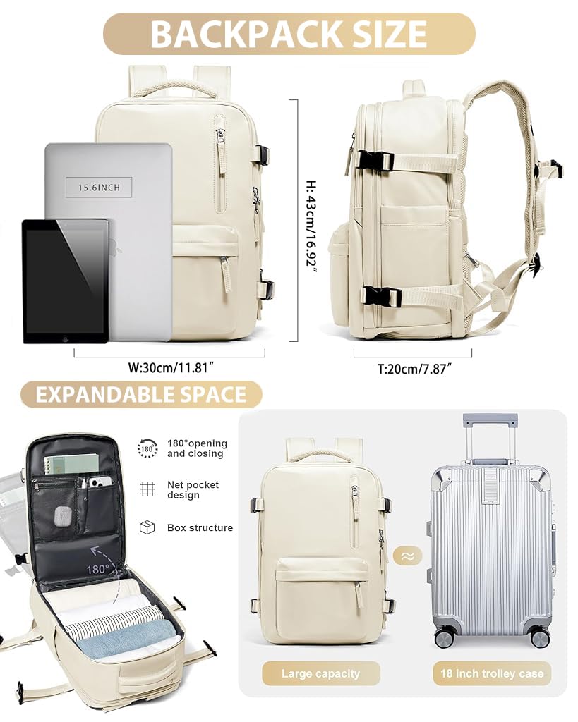 PALAY Travel Backpack for Men with 14 in Laptop Sleeve and Separate Shoe Compartment | Waterproof Polyester Design