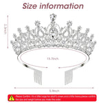 PALAY Crystal Tiara Crown for Weddings and Proms featuring Side Comb Design | Alloy and Rhinestones 5.9×1.8 in