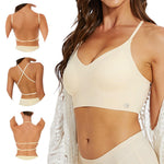 PALAY Women’s Low Back Seamless Bra for Backless Outfits with Multiway Straps | Beige XL