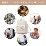 PALAY Women's Small Backpack for Travel with Three Compartments 28x14x32 cm | Waterproof Oxford Cloth Quilted Design