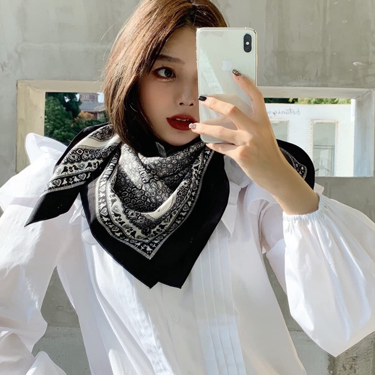 PALAY Satin Square Scarf for Women 35x35in with Silky Texture and Versatile Styling | Ideal Gift