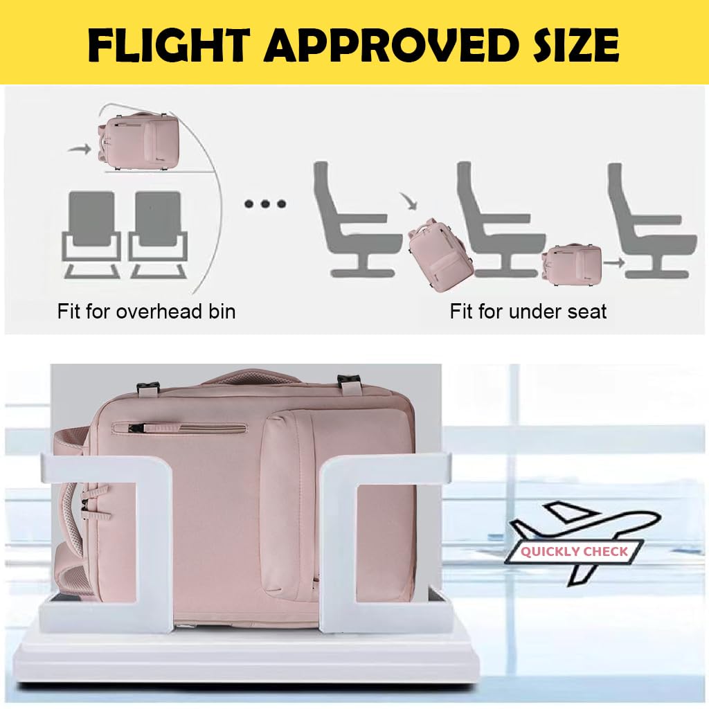 PALAY Travel Backpack for Women with Dual Handle and Shoe Compartment 29x14x44cm | Compact Laptop Bag