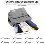 PALAY Women Crossbody Bag for Everyday Use with 9.8x8.2 in Size and Multi Layer Compartments | Waterproof Nylon Shoulder Satchel