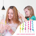 PALAY Spiral Hair Braids Makers 6Pcs 10in with Beaded Charms for Girls Kids Party | Easy Styling Accessories