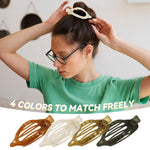 PALAY Claw Clips for Women with Strong Hold and Flat French Design 4 Pcs 4.7 in | Resin Hair Accessories