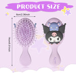 PALAY Hair Brush featuring ABS Paddle Design and Soft Bristles for Girls | Purple Kuromi Comb