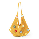 PALAY Crochet Shoulder Bag for Beach and Daily Use featuring Colored Beads | Handmade Boho Tote for Women