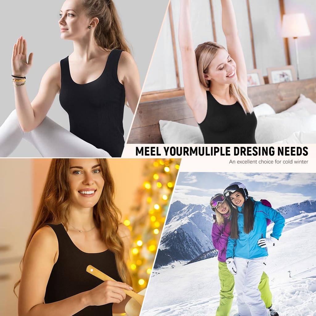 PALAY Thermal Vest Top for Women featuring Fleece Lining and Wide Straps | Winter Warm Layer