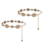 PALAY Waist Belt for Women Dresses featuring Adjustable Concho Design and Golden Metal | Boho Vintage Style for Saree Skirts and Jeans