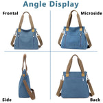 PALAY Handbags for Women with 35×12×32 cm Large Capacity and Detachable Shoulder Strap | Canvas Tote Bag for Daily Use