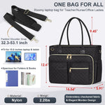 PALAY Tote Bag for Women with 15.6 inch Laptop Compartment featuring Quilted Design and Nylon Material | Ideal for Office and College