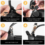 PALAY Bag Leather Strap Replacement for Crossbody or Shoulder Bags featuring 47 in Adjustable Quick Release PU Leather Design Black 2PCS