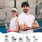 PALAY Sun Golf Visor Hats for Women with Adjustable Retractable Brim Black 2PCS | Stylish Beach Cap