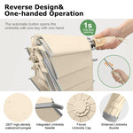 PALAY Umbrella for Rain with 10 Dual Ribs and Auto Open Close | Compact Khaki 3PCS