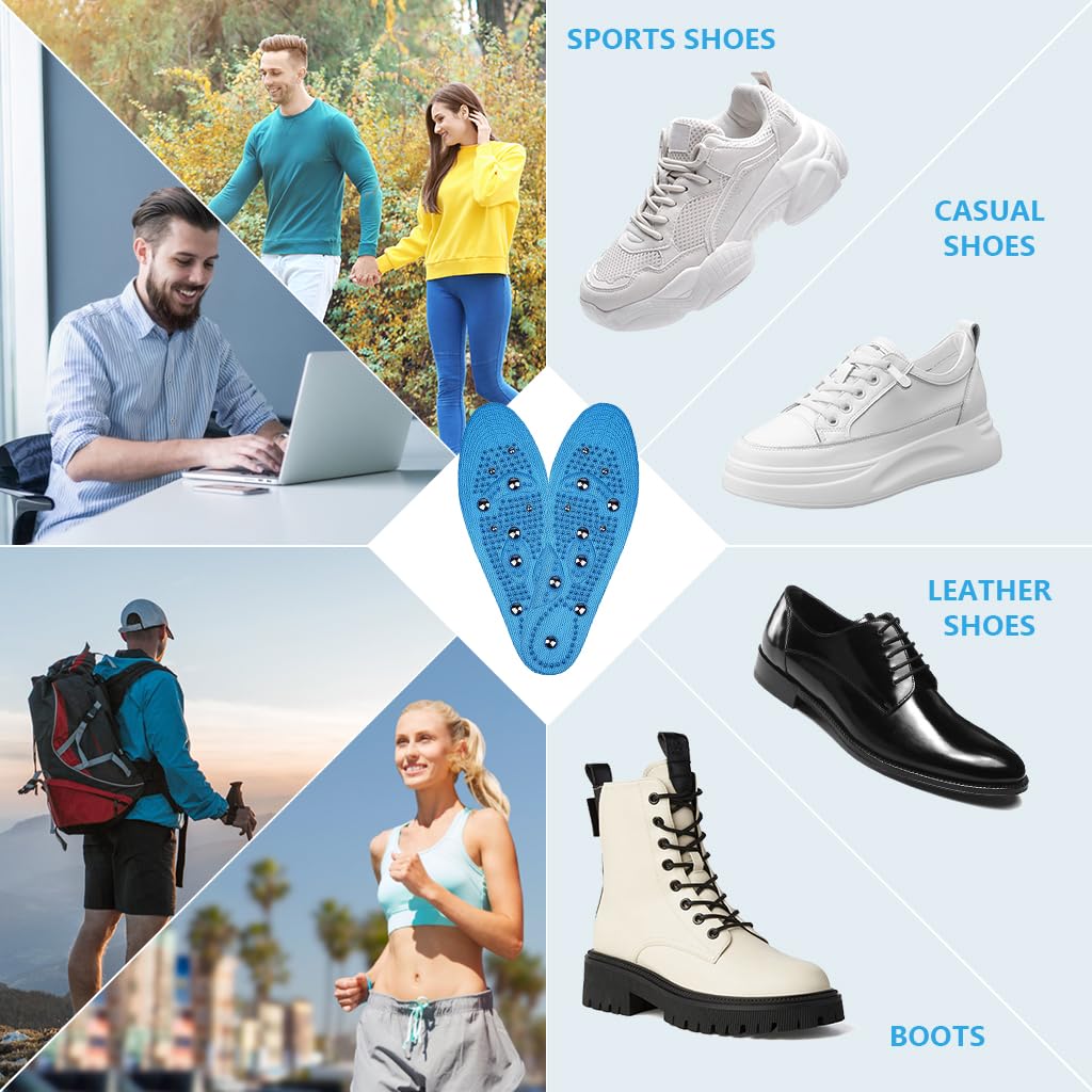 PALAY Acupressure Insoles for Daily Foot Massage with Magnet Nubs & EVA Material | EU 35-40