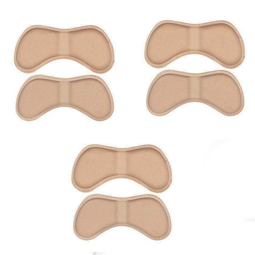 PALAY Heel Cushion Inserts for Pain Relief with Self-Adhesive Grip | 3 Pairs Beige Unisex