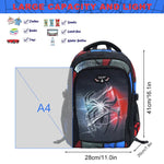 PALAY School Bag for Boys with 3 Compartments Waterproof Oxford Fabric | Lightweight Laptop Backpack for Travel and School