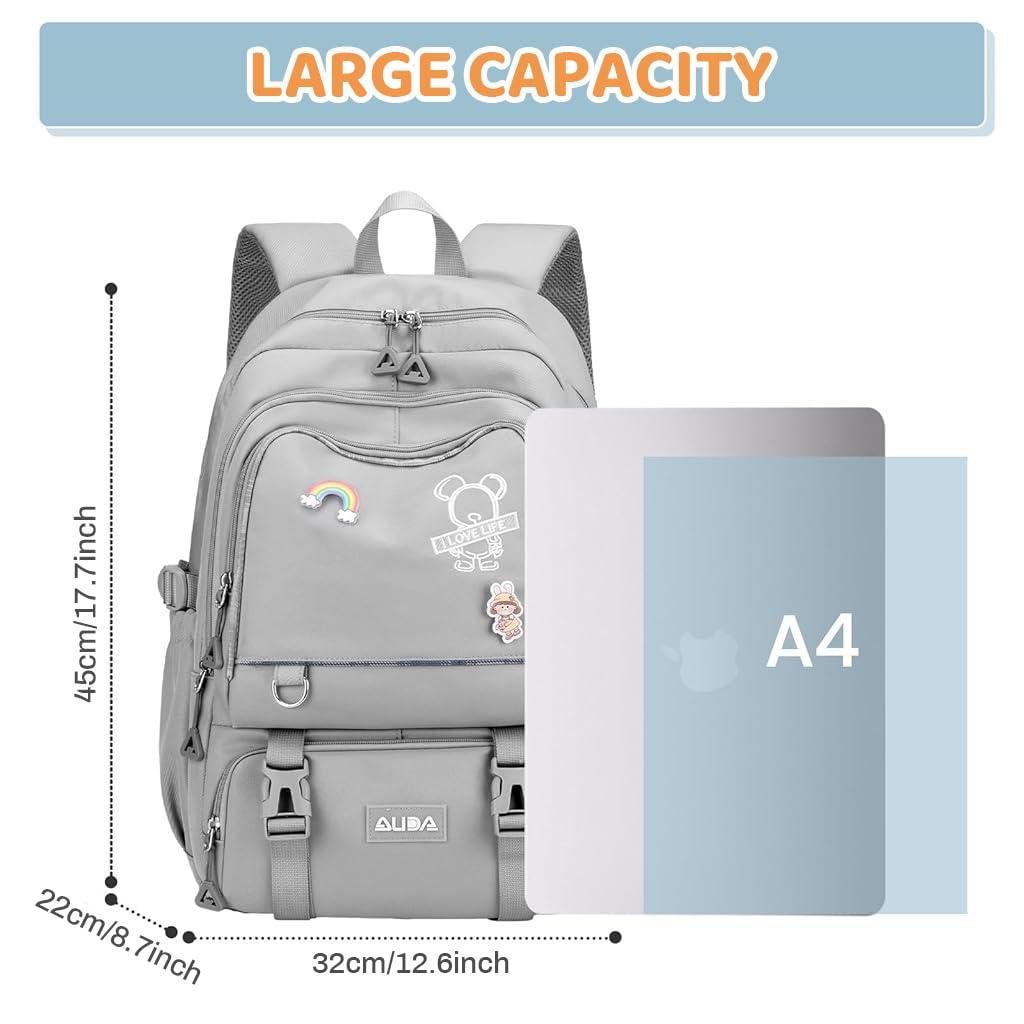 PALAY School Backpack with Multi Compartment Organization and Waterproof Polyester for Girls