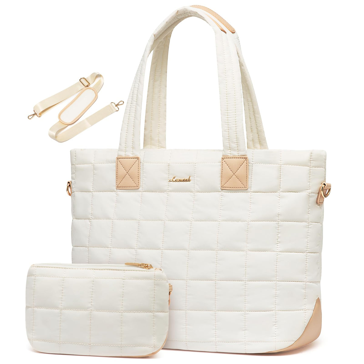 PALAY® Tote Bag for Women Large Puffer Hand Bags with Mini Bag Lightweight Work Bags for Woman