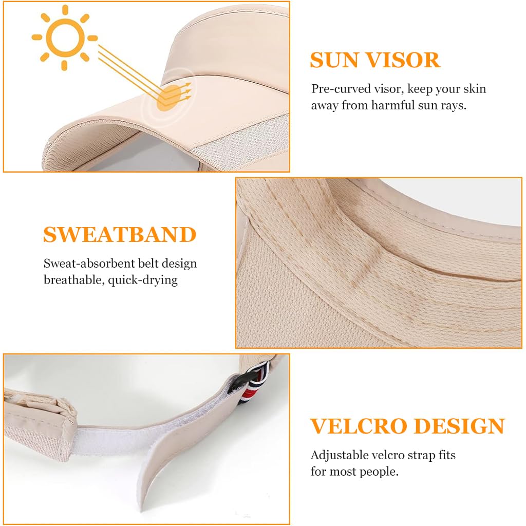 PALAY Sun Golf Visor Hats for Women with Retractable Brim and Breathable Fabric | Adjustable Fit