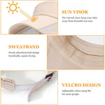 PALAY Womens Sun Visor Hat for Running and Golfing with Extendable Side Brim | Pink 22.8 Inches