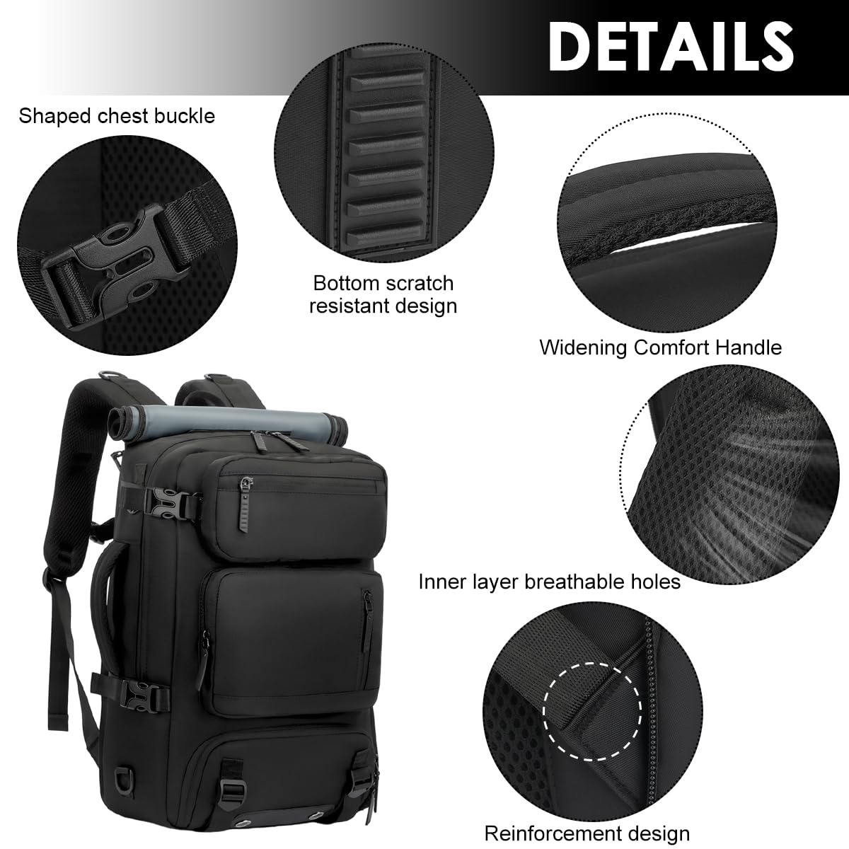 PALAY Backpack Bag for Travel with 23L Capacity and 3 in 1 Modular Design | Waterproof Nylon