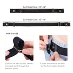 PALAY® Buckle Free Belts for Women Adjustable No Buckle Belt for Women, Women's Belt Elastic Waist Belt for Jeans Pants and Dress