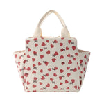 PALAY Lunch Bag for Office with Thermal Insulation and Side Pockets | Corduroy Strawberry Design