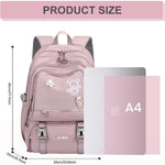 PALAY School Backpack for Teen Girls with Multi Compartment Design and Back Zipper Pouch