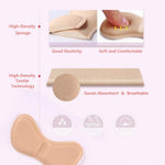 PALAY Heel Cushion Inserts for Pain Relief with Self-Adhesive Grip | 3 Pairs Beige Unisex