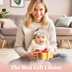 PALAY Headband for Baby Girl 3pcs Set with Lace Bow and Flower Designs | Ideal Shower Gift