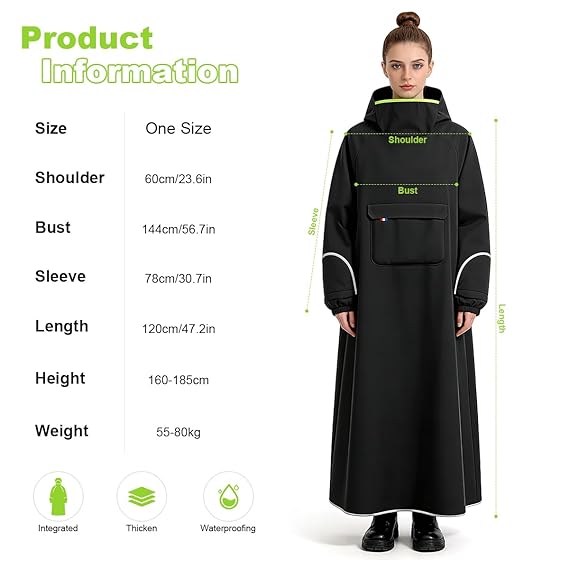 PALAY® High Collar Motorcycle Raincoat with Hood
