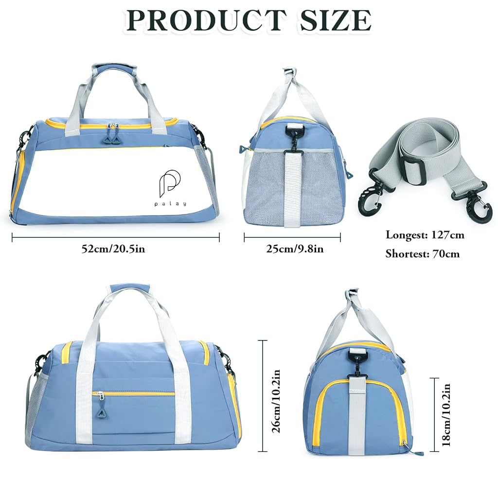 PALAY Travel Bag for Women with 35L Capacity and Separate Shoe Compartment | Waterproof Oxford Gym and Weekender Bag
