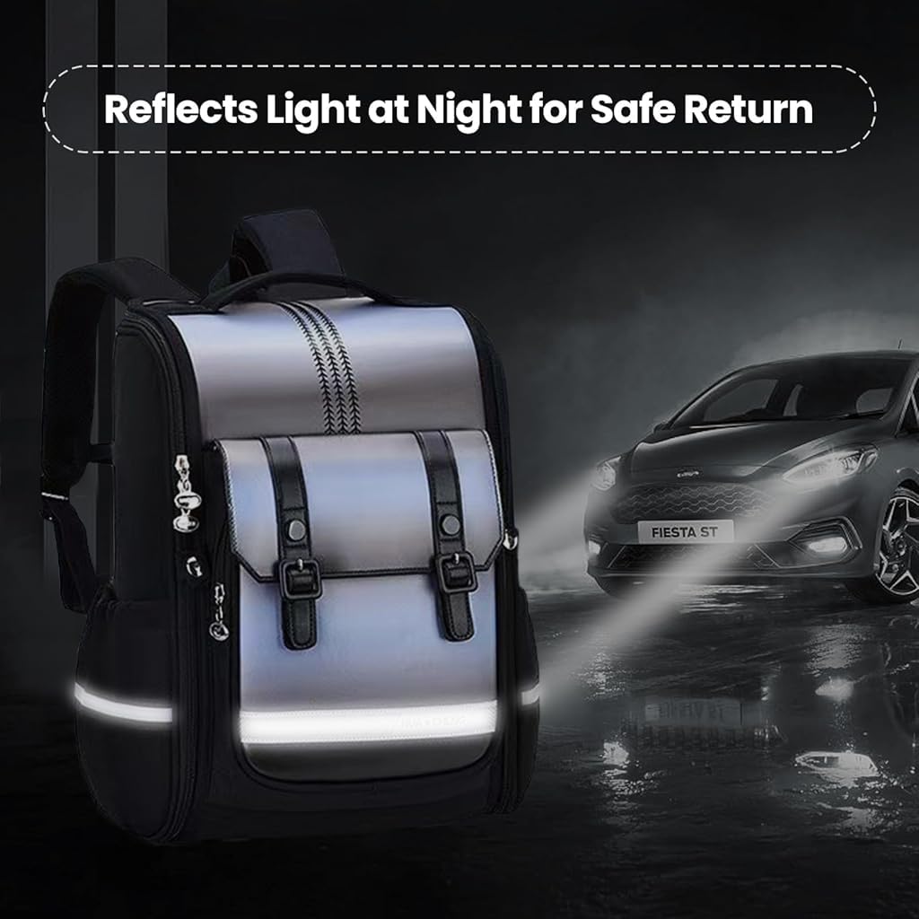 PALAY School Backpack for Kids with Night Reflection and Multi Pocket Design | Comfortable Padded Support