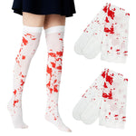 PALAY Halloween Stockings for Women and Girls featuring 27.5 in Thigh High Blood Stain Print | Perfect for Spooky Costume Parties